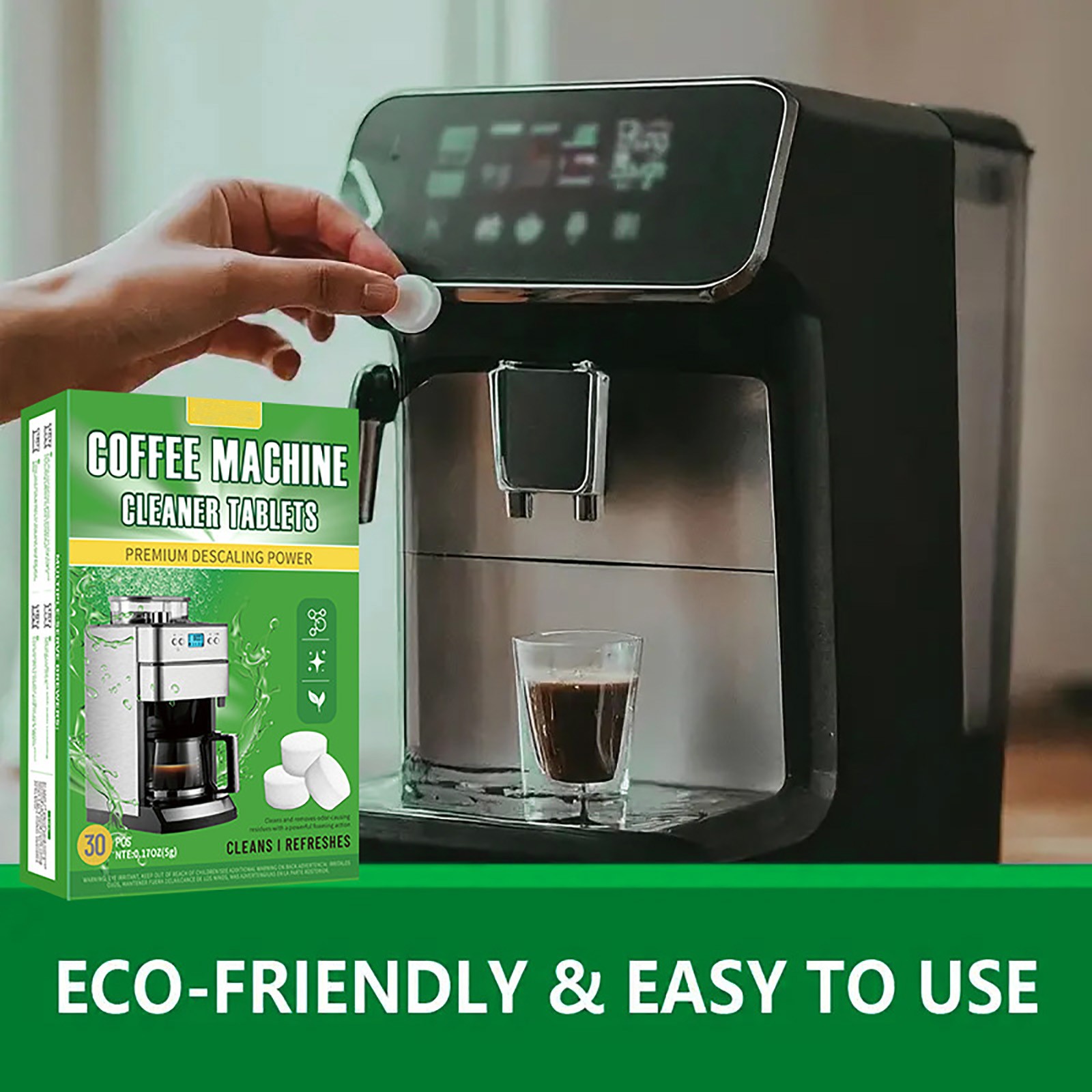 Coffee Equipment Cleaner - Kaffeemaschinen-Reinigungstablette, Brausetablette, Entkalkungsmittel, erhalten Sie ultimative