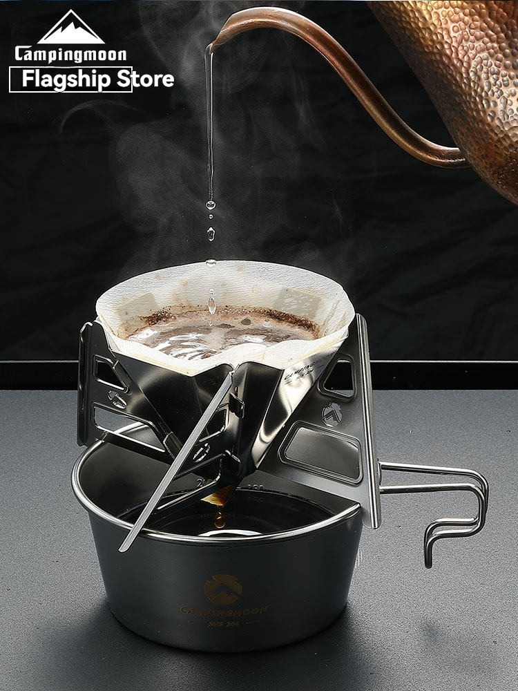 Coffee Equipment Filter - CAMPINGMOON Outdoor COF-01 Edelstahl-Kaffeefilterhalter, faltbar, für
