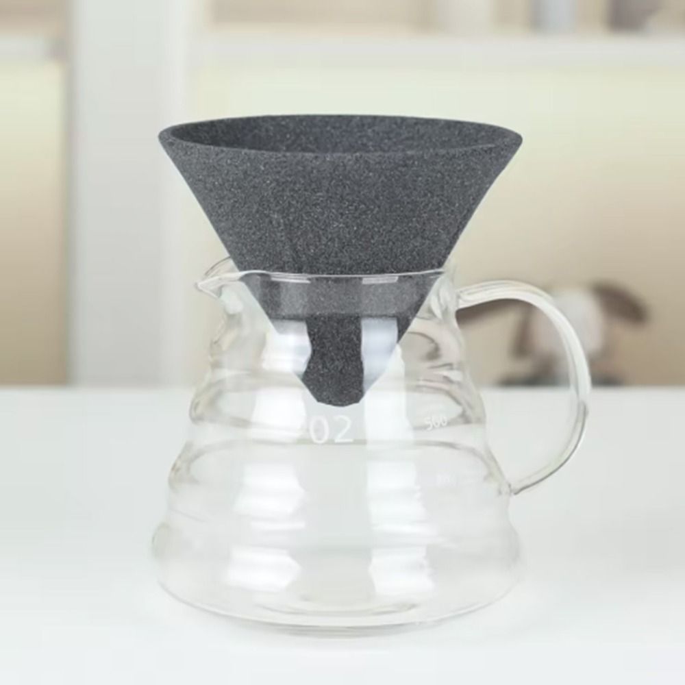Coffee Equipment Distributor - Einzigartiger kegelförmiger mikroporöser Keramik-Kaffeefilter, wiederverwendbarer tragbarer