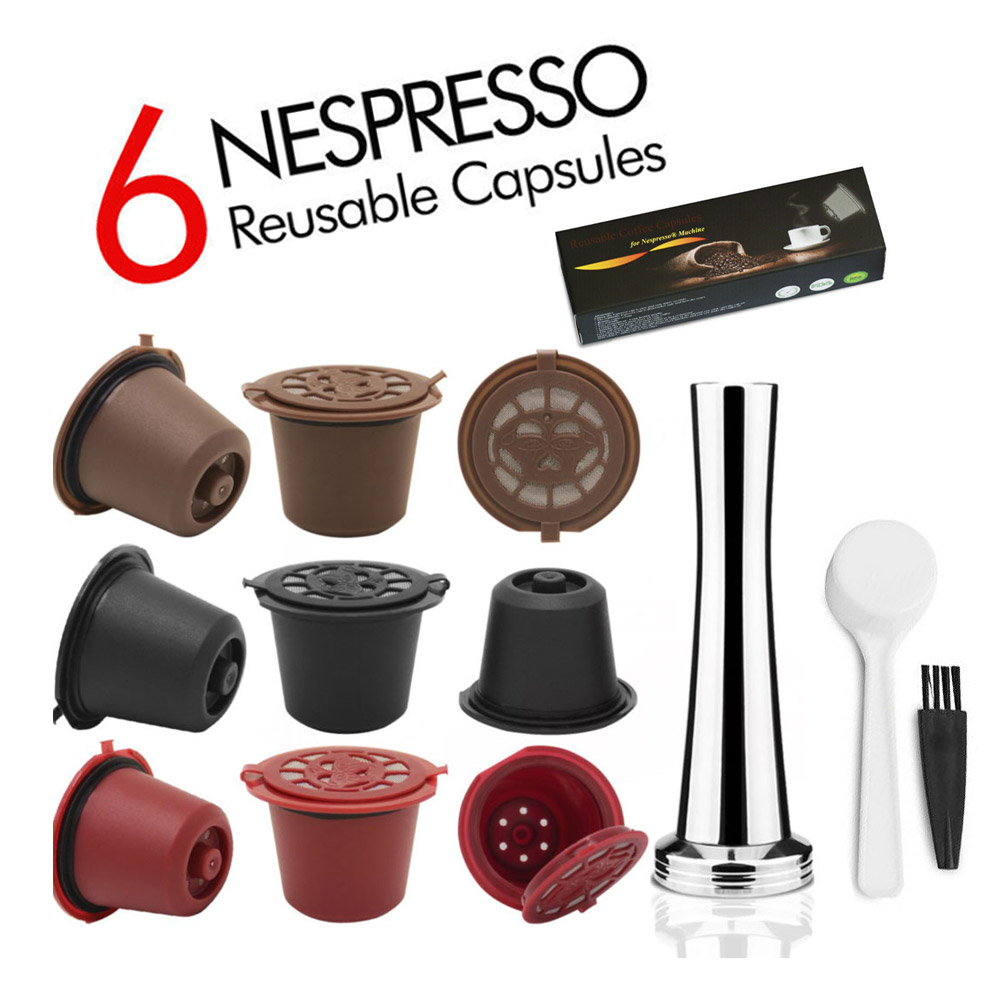 Coffee Equipment Distributor - Wiederverwendbare Kaffeekapsel für Nespresso-Maschine mit Edelstahl-Filternetz,