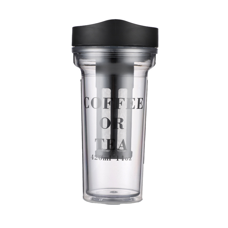 Coffee Equipment Filter - 420 ml tragbare Reise-Kaltbrüh-Kaffeemaschine, Wasserflasche mit